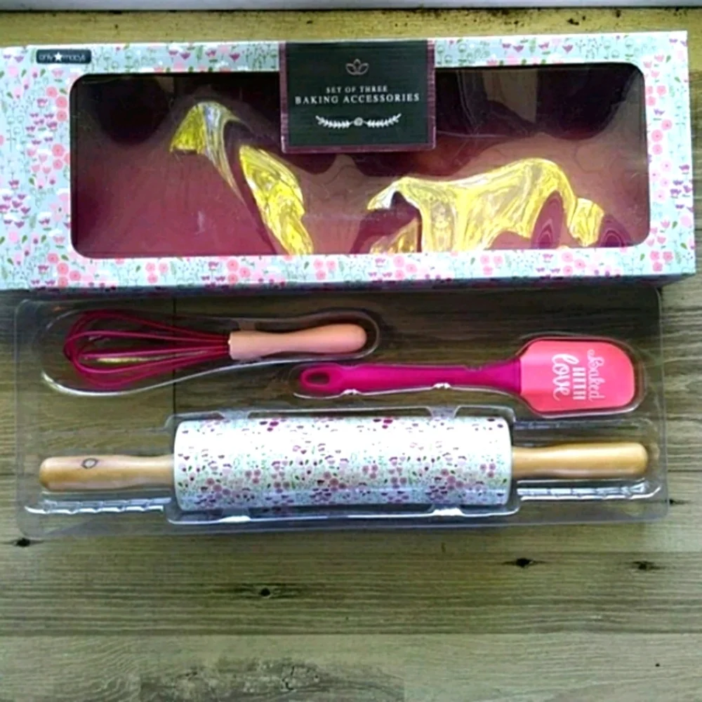 NWB Bell & Curfew floral 3-pc baking accessor…
